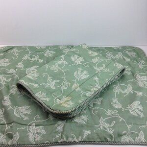 Divatex Home Fashions Standard Pillow Shams Green 29" x 18" Twisted Cord Trim